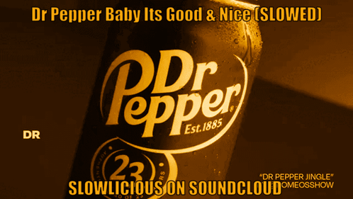 Dr Pepper Can on Yellow Background