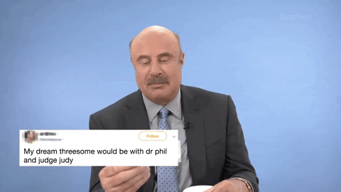 Dr Phil Reading Message For Him GIF