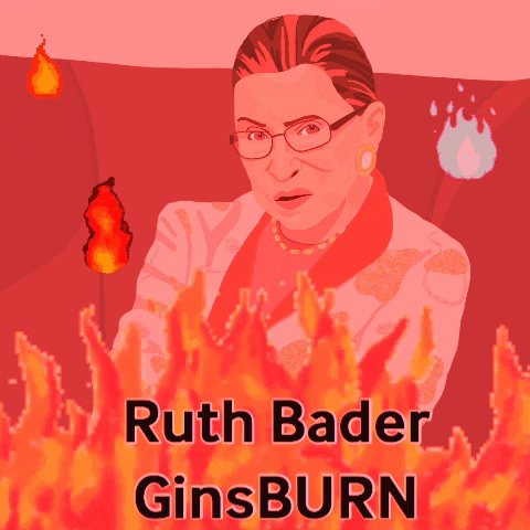 Dr Ruth Bader Ginsburg On Fire GIF