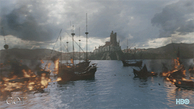 Dracarys Burning Ships GIF