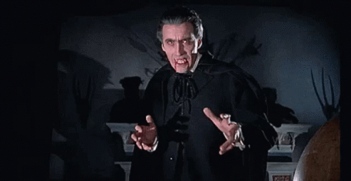 Christopher Lee Dracula Scary Expression GIF