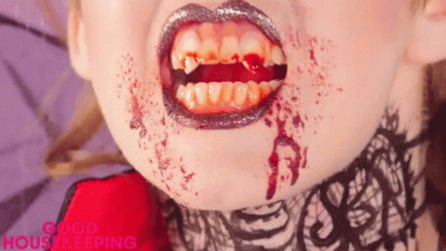 Bloody Dracula Mouth GIF