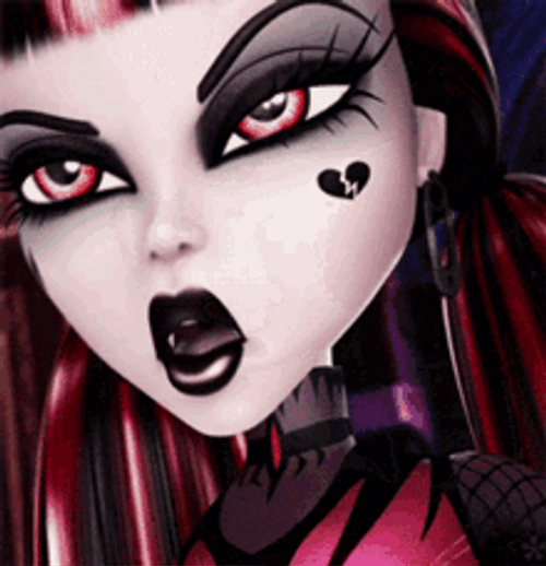 Draculaura Fierce Fangs Monster High School GIF