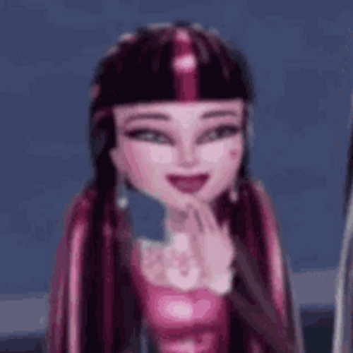 Draculaura Happy Pink Smile Monster High GIF