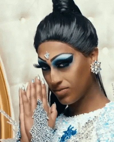 Drag Queen In Indian Makeup GIF