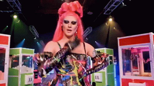 Pink Haired Drag Queen GIF