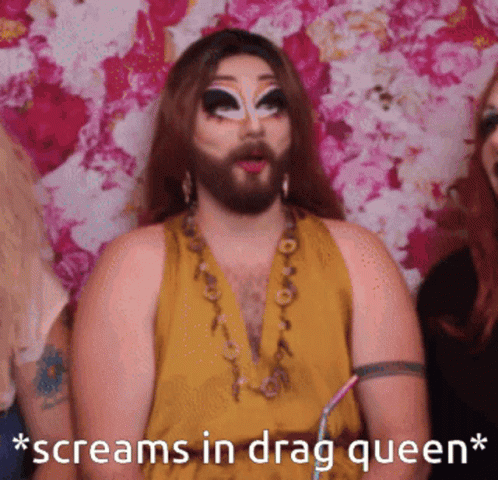 Screams In Drag Queen GIF