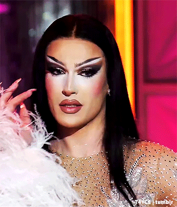 Drag Queen Face With Feathers