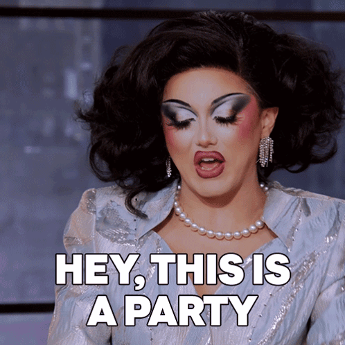 Drag Queen Hey This Is A Party Pearls GIF
