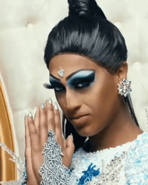 Drag Queen In Indian Makeup GIF