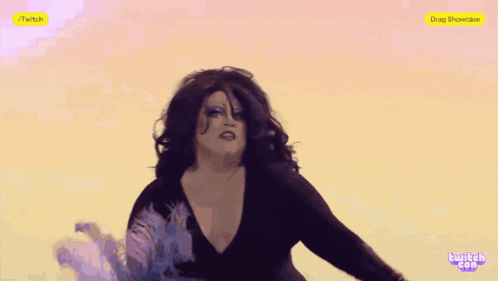 Drag Queen On Twitch Screen GIF