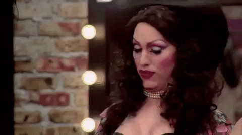 Drag Queen Panics Over Fly GIF