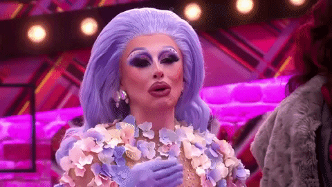 Drag Queen Wave Blu Hydrangea GIF