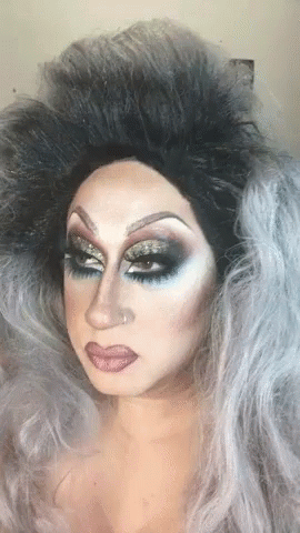 Drag Queen With Nose Ring And Wig GIF