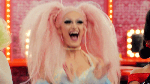 Excited Lady Camden Drag Race GIF