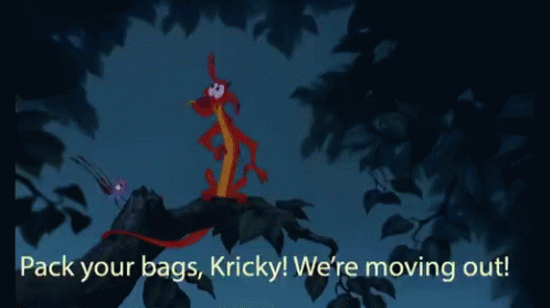 Dragon and Bug Pack Your Bags Kricky We're Moving Out