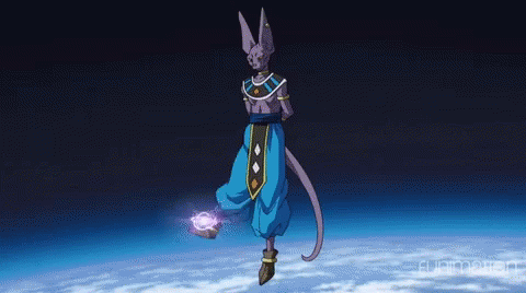 Dragon Ball Beerus Playing With Catalystic Orb Ball GIF