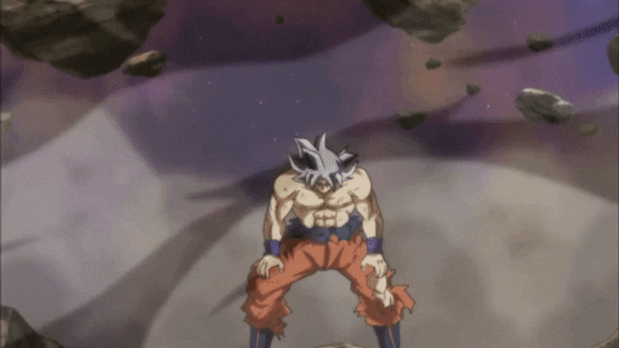 Dragon Ball Goku Powerful Ultra Instinct Technique GIF