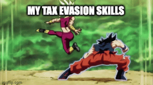 Dragon Ball Goku My Taxes Evasion Skills GIF