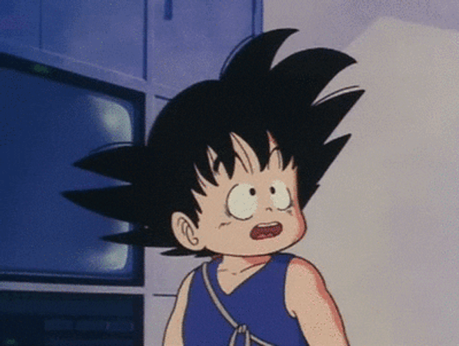 Dragon Ball Goku Shocked GIF