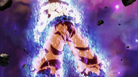 Dragon Ball Goku Standing In Ultra Instinct Form GIF