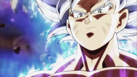 Dragon Ball Goku Ultra Instinct Glowing Blue Aura GIF