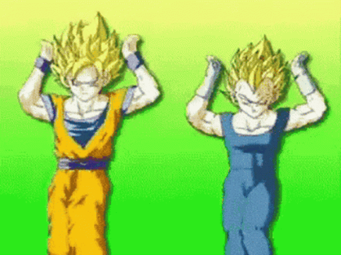 Dragon Ball Goku Vegeta Dancing GIF