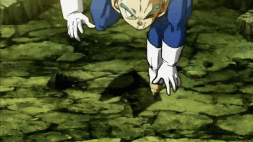 Dragon Ball Jiren The Gray Throwing Vegeta GIF