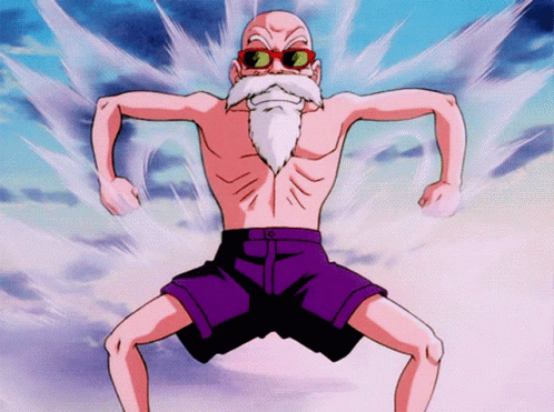 Dragon Ball Master Roshi Max Power State GIF