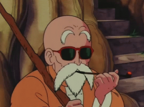 Dragon Ball Master Roshi Smoking GIF