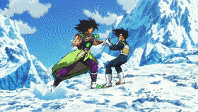 Dragon Ball Super Broly Battling With Vegeta GIF