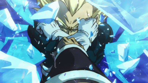 Dragon Ball Super Broly Dragging Vegeta GIF