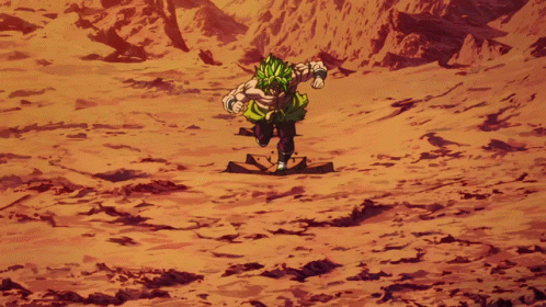 Dragon Ball Super Broly Fighting Against Gogeta GIF