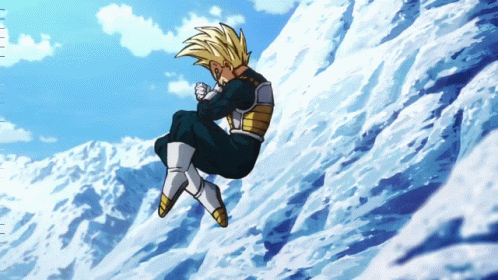 Dragon Ball Super Broly Punching Vegeta GIF