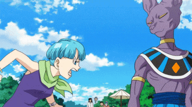 Dragon Ball Z Bulma Slap GIF