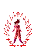 Dragon Ball Z Character with Red Lightning