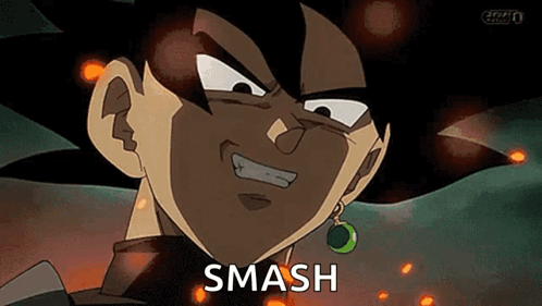 Dragon Ball Z Goku Black Says Smash GIF