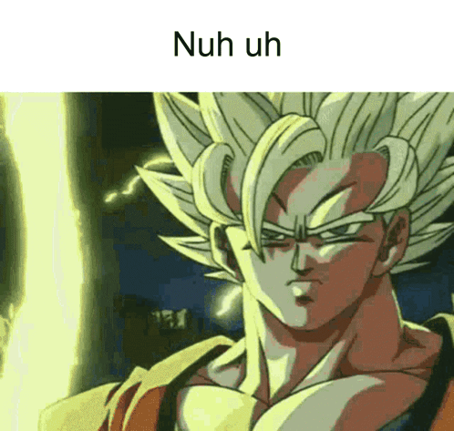 Dragon Ball Z Nuh Uh GIF