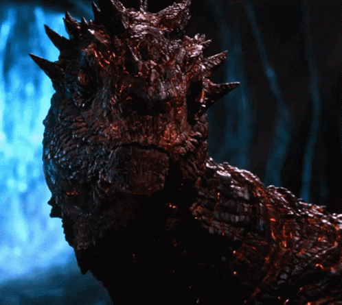 Dragon Face With Flames GIF