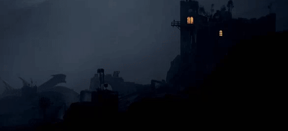 Dragon Fire Destroying Castle GIF
