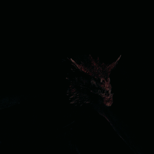 Dragon Head Close Up Black Background GIF