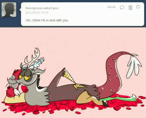 Dragon Lying On Red Petals GIF