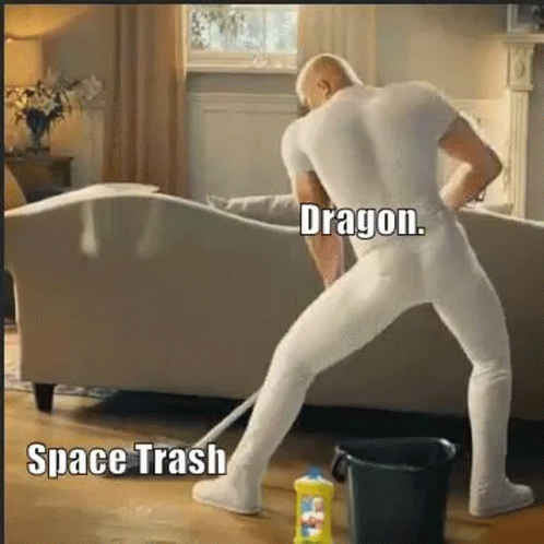 Dragon Space Trash Mopping Mr Clean Meme GIF
