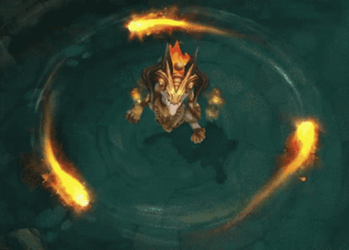 Dragon Surrounded by Fire Saying Gottem