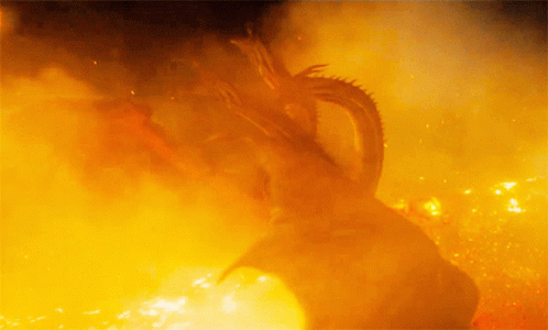 Dragon Surrounded By Flames