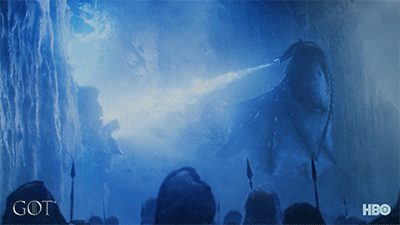 Dragon Viserion Destroys The Wall GIF