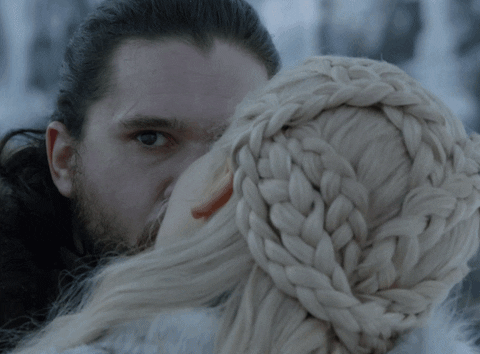 Dragon Watching Daenerys Kiss GIF