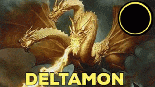 Dragon With Deltamon in Yellow Letters