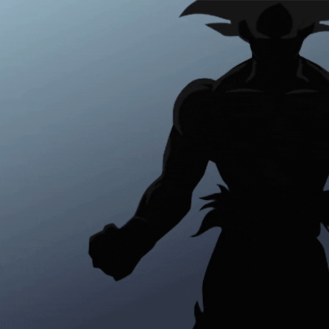Dragonball Power Silhouette Anime Loop GIF