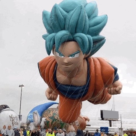 Goku Dragonball Z Balloonfest Floating GIF